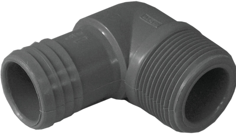BOSHART INDUSTRIES Boshart UPPME-12 Combination Elbow, 1-1/4 in, MPT, 1-1/4 in, Insert, Polypropylene PLUMBING, HEATING & VENTILATION BOSHART INDUSTRIES