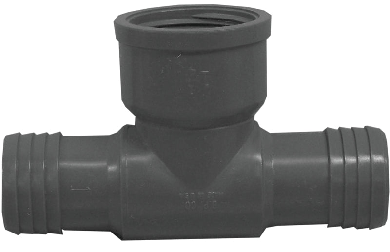 BOSHART INDUSTRIES Boshart UPVCFRT-121205 Combination Reducing Pipe Tee, 1-1/4 x 1/2 in, Insert x FIP, Polyethylene, Black PLUMBING, HEATING & VENTILATION BOSHART INDUSTRIES