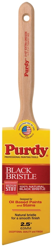 PURDY Purdy 144116025 Paint Brush, 2-1/2 in W, Angular Brush, 2-7/8 in L Bristle, China Bristle, Fluted Handle PAINT PURDY