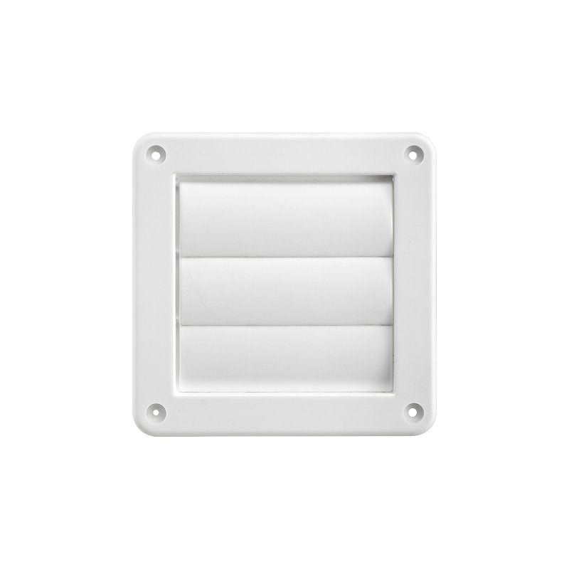 LAMBRO Lambro 2676W Louvered Vent, 4 in L, 4.64 in W, Plastic, White, Wall Installation PLUMBING, HEATING & VENTILATION LAMBRO