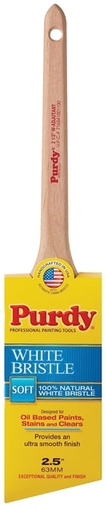 PURDY Purdy 144024425 Paint Brush, 2-1/2 in W, Angular Brush, 2-7/8 in L Bristle, China Bristle, Rat Tail Handle PAINT PURDY