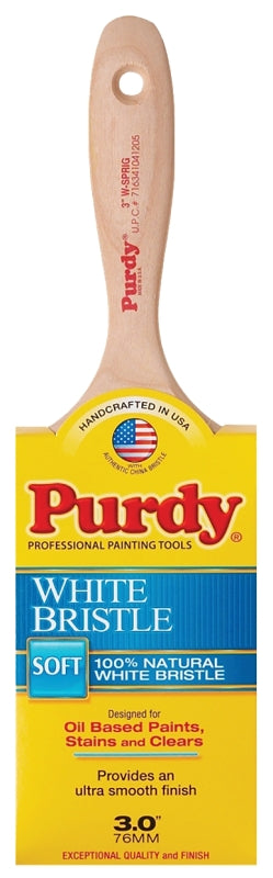 PURDY Purdy 144380430 Paint Brush, 3 in W, Flat Brush, 3-1/8 in L Bristle, China Bristle, Beaver Tail Handle PAINT PURDY