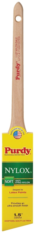 PURDY Purdy 080215 Trim Brush, Hardwood Handle, 1-1/2 in W, Nylon Bristle, Rat Tail Handle PAINT PURDY