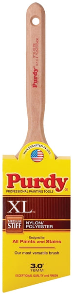 PURDY Purdy 152330 Trim Brush, Hardwood Handle, 3 in W, Nylon/Polyester Bristle, Fluted Handle PAINT PURDY