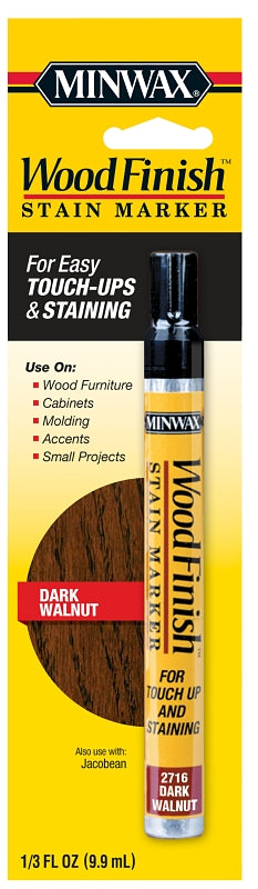 MINWAX Minwax 63487000 Touch-Up Marker, Dark Walnut, Liquid, 0.33 oz