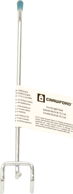 CRAWFORD Crawford 18360-50 Series Peg Hook, 6 in Projection