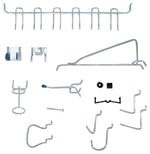 CRAWFORD Crawford 1851A Series Peg Hook, 10-3/4 in L x 4-1/4 in W x 1-5/8 in H Dimensions, Silver