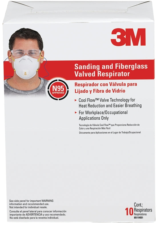 3M 3M TEKK Protection 8511HB1-C Disposable Valved Respirator, N95 Filter Class