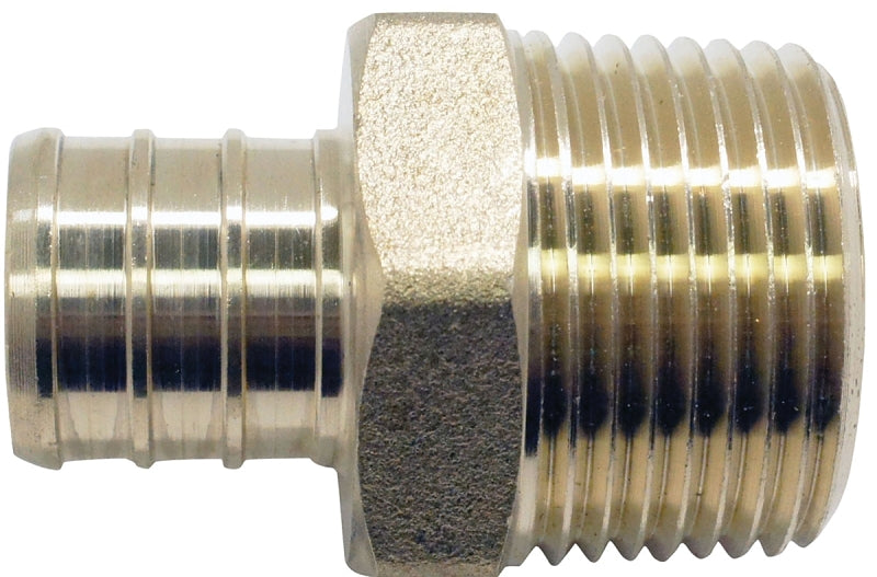 APOLLO Apollo APXMA11 Pipe Adapter, 1 in, PEX x MPT, PEX-A, Brass, 200 psi Pressure PLUMBING, HEATING & VENTILATION APOLLO