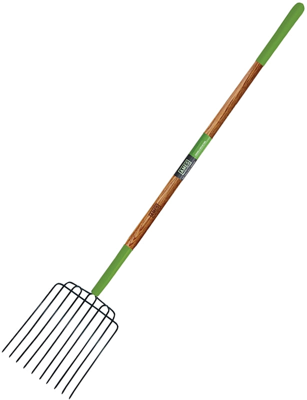 AMES Ames 2826300 Manure/Bedding Fork, Steel Tine, Wood Handle, 61 in L Handle