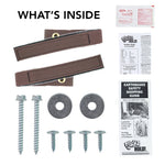 READY AMERICA QuakeHold 4162 Furniture Strap, Nylon Strap, Antique Brown Strap