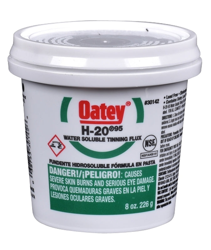 OATEY Oatey H-20 Series 30142 Water Soluble Flux, 8 oz, Paste, Gray