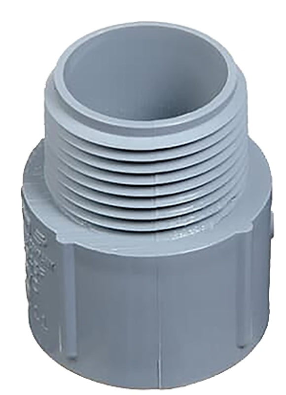 CARLON Carlon E943E5-UPC Terminal Adapter, 3/4 in MPT x Socket, 1.29 in Dia, 1.47 in L, Gray ELECTRICAL CARLON
