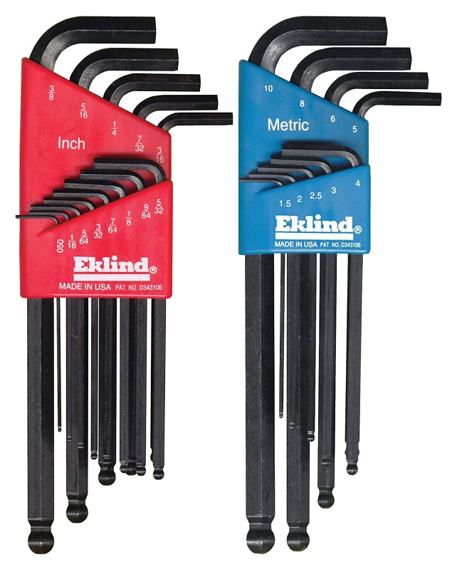EKLIND Eklind 13222 Hex Key Combo Set, 22-Piece, Steel