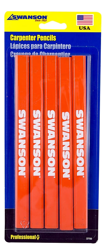 SWANSON TOOL Swanson CP700 Carpenter Pencil, 7 in L, Orange Barrel HARDWARE & FARM SUPPLIES SWANSON TOOL