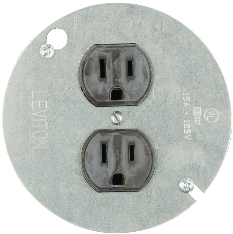 LEVITON Leviton 250-01228-000 Duplex Receptacle, 2 -Pole, 15 A, 125 V, Side Wiring, NEMA: 5-15R, Brown ELECTRICAL LEVITON