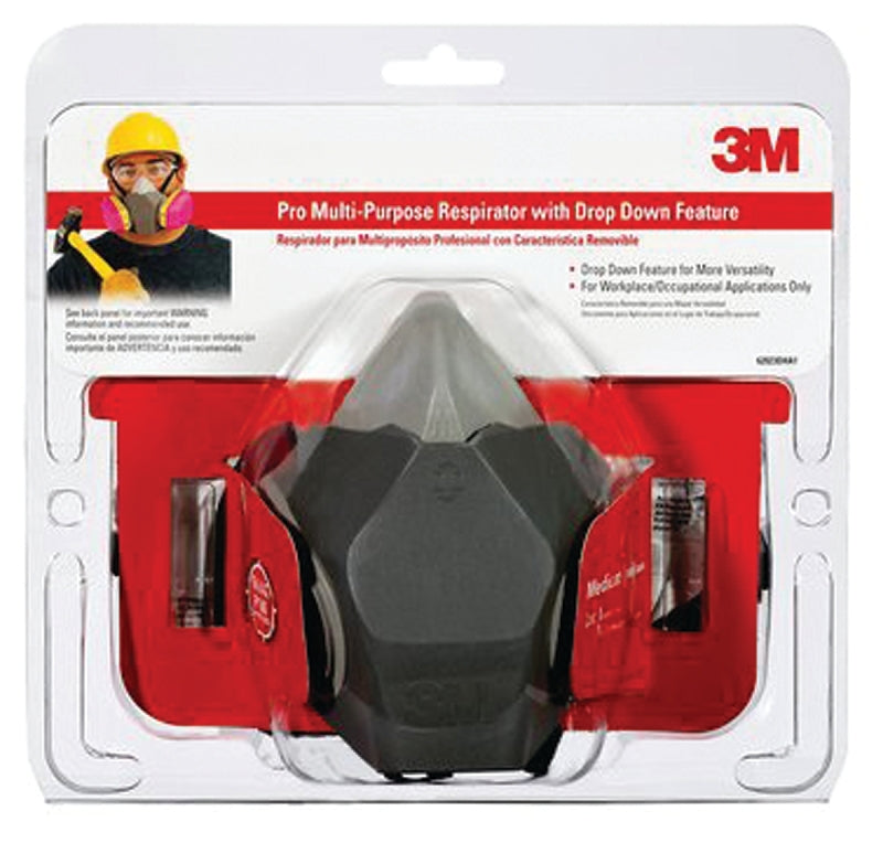3M 3M 62023HA1-C Valved Respirator, M Mask, P100 Filter Class, Dual Cartridge