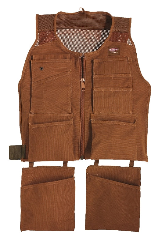 BUCKET BOSS Bucket Boss 80400 SuperVest, S/M Waist, Canvas, Brown, 14-Pocket TOOLS BUCKET BOSS