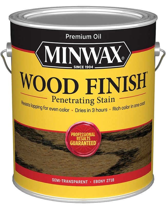 MINWAX Minwax Wood Finish 710960000 Wood Stain, Ebony, Liquid, 1 gal PAINT MINWAX