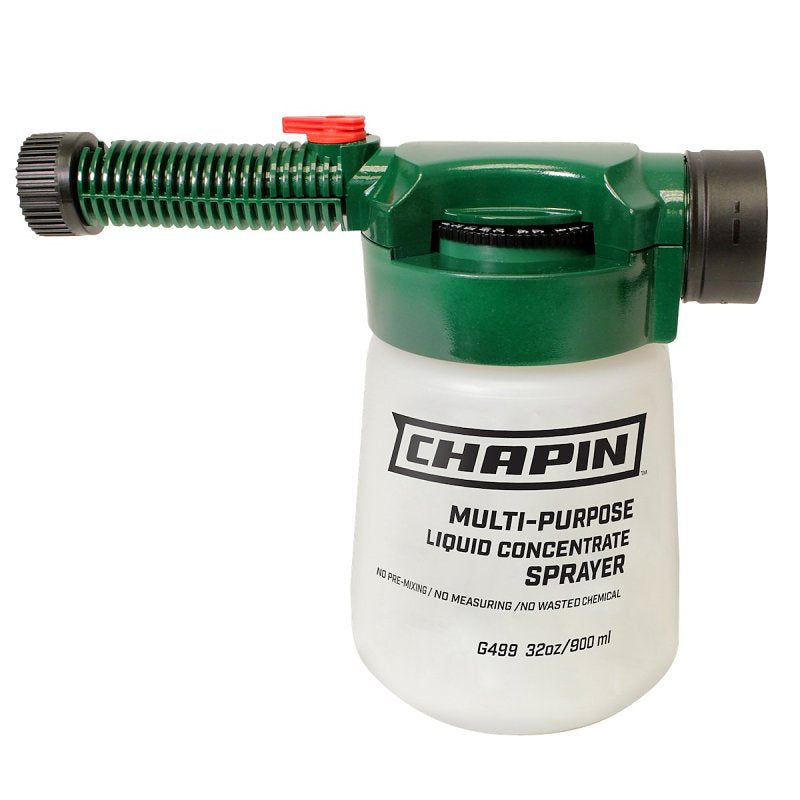 CHAPIN Chapin G499 Hose End Sprayer, Adjustable, 2-1/4 in Tank Mouth Opening, 32 oz Cup, Poly