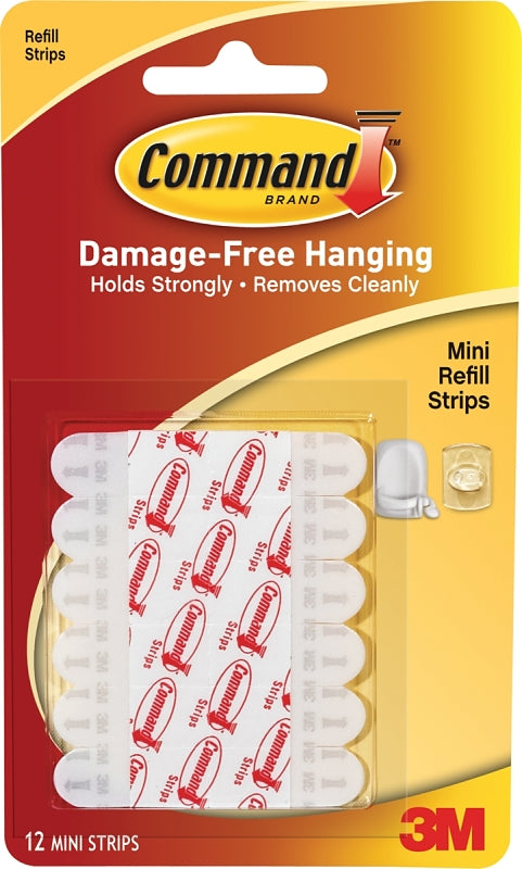 COMMAND Command 17020 Refill Strip, Paper/Rubber Resin Backing, White, 0.5 lb ELECTRICAL COMMAND