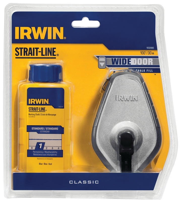 IRWIN Irwin Strait-Line IWHT48441BC Chalk Reel, 100 ft L Line, 1:1 Gear Ratio TOOLS IRWIN