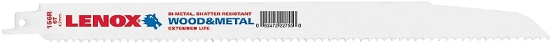 LENOX Lenox 22755OSB156R Reciprocating Saw Blade, 3/4 in W, 12 in L, 6 TPI, Bi-Metal Cutting Edge TOOLS LENOX