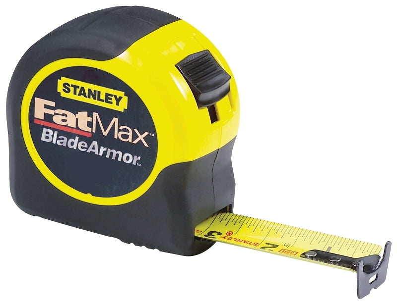 STANLEY TOOLS STANLEY 33-716 Measuring Tape, 16 ft L Blade, 1-1/4 in W Blade, Steel Blade, ABS Case, Black/Yellow Case