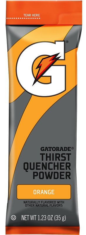 GATORADE Gatorade 04701 Thirst Quencher Sports Drink Mix, Water, Powder, Orange, 1.23 oz Packet