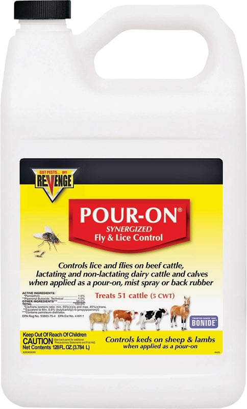 BONIDE Bonide REVENGE 46430 Fly and Lice Control, Liquid, Pour-On, Spray Application, 1 gal HARDWARE & FARM SUPPLIES BONIDE