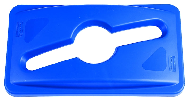 RUBBERMAID Rubbermaid Slim Jim 1788372 Recycling Lid, Polypropylene, Blue, For: 3540, 3541 and 3554 Containers