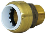 SHARKBITE SharkBite UIP140A Pipe Connector, 1 in, Push-Fit x MNPT, Brass, SCH 40, SCH 80, SCH 180 Schedule, 200 psi Pressure PLUMBING, HEATING & VENTILATION SHARKBITE