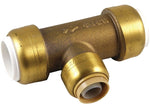 SHARKBITE SharkBite UIP376A Transition Pipe Tee, 1 in, Push-to-Connect, DZR Brass, 200 psi Pressure PLUMBING, HEATING & VENTILATION SHARKBITE