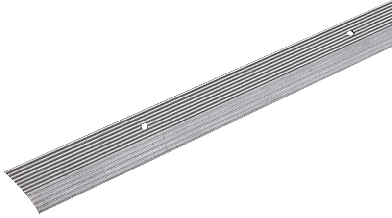 M-D M-D 78212 Carpet Trim, 36 in L, 2 in W, Fluted Surface, Aluminum, Silver
