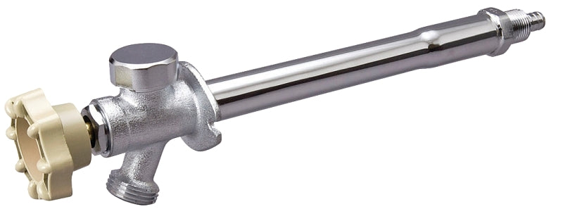 B & K INDUSTRIES B & K 104-845HC Anti-Siphon Frost-Free Sillcock Valve, 8 in L, 1/2 x 3/4 in, MPT x Hose, 125 psi, Chrome, Brass Body LAWN & GARDEN B & K INDUSTRIES