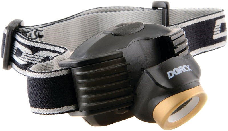 DORCY Dorcy 41-2097 Headlight, AAA Battery, LED Lamp, 214 Lumens, 142 m Beam Distance, 4 hr 15 min Run Time, Black ELECTRICAL DORCY