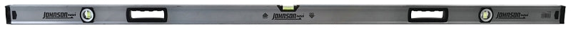 HULTAFORS Johnson 1741-7200 Box Level, 72 in L, 3-Vial, Non-Magnetic, Aluminum, Yellow