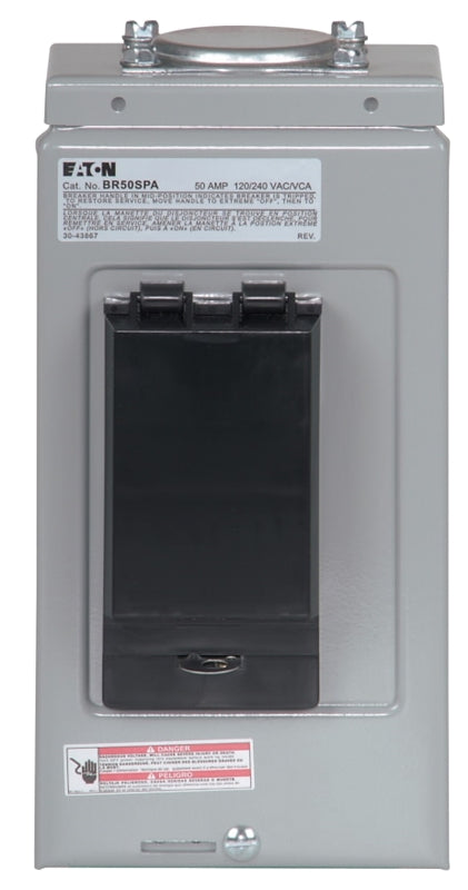 CUTLER-HAMMER Cutler-Hammer BR50SPAST Spa Panel, 1 -Phase, 50 A, 240 V, 1 -Space, 8 to 2 AWG Wire, NEMA 3R Enclosure ELECTRICAL CUTLER-HAMMER