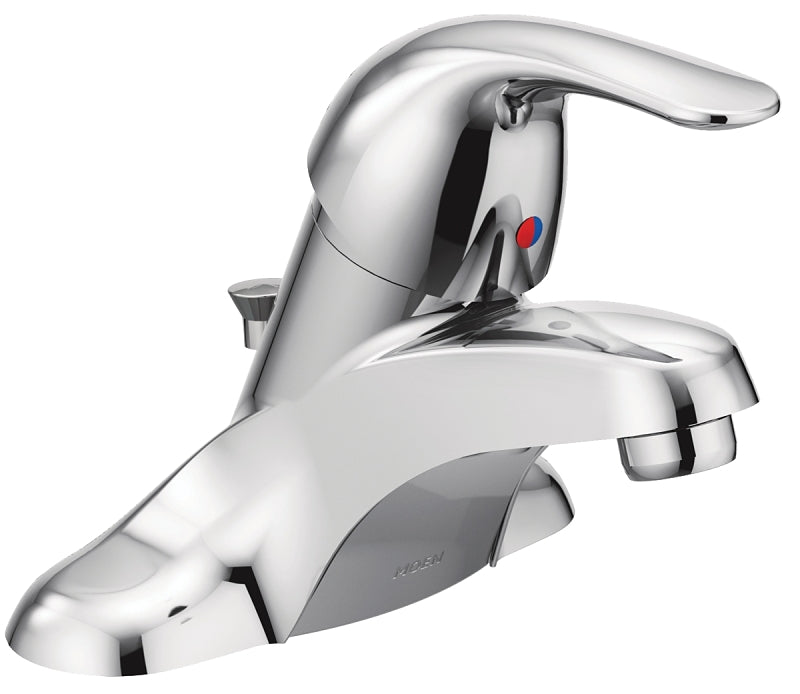 MOEN Moen Adler Series WS84503 Bathroom Faucet, 1.2 gpm, 1-Handle, Metal, Chrome-Plated, Lever Handle, Low-Arc Spout PLUMBING, HEATING & VENTILATION MOEN
