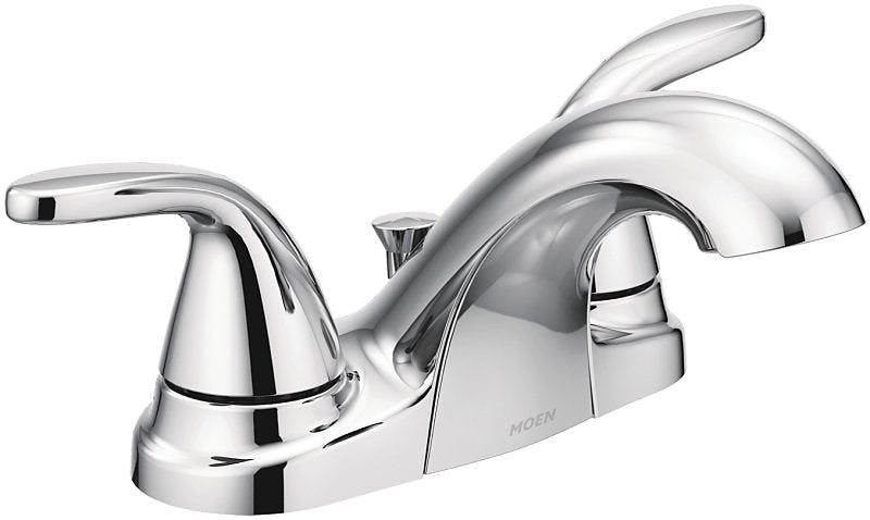 MOEN Moen Adler Series WS84403 Bathroom Faucet, 1.2 gpm, 2-Handle, 3-Faucet Hole, Metal, Chrome Plated, Lever Handle