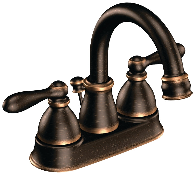MOEN Moen Caldwell Series WS84667BRB Bathroom Faucet, 1.2 gpm, 2-Handle, Metal, Mediterranean Bronze, Lever Handle PLUMBING, HEATING & VENTILATION MOEN