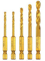 DEWALT DEWALT IMPACT READY Series DD5155 Drill Bit Set, 5-Piece, Steel, Titanium