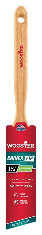 WOOSTER BRUSH Wooster 4410-1-1/2 Paint Brush, 1-1/2 in W, 2-7/16 in L Bristle, Synthetic Bristle, Sash Handle PAINT WOOSTER BRUSH