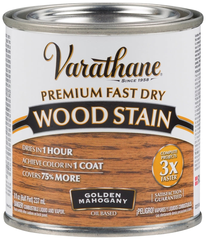 VARATHANE Varathane 262033 Wood Stain, Golden Mahogany, Liquid, 0.5 pt, Can PAINT VARATHANE