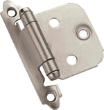 AMEROCK Amerock 1887612 Cabinet Hinge, 3/8 in Inset, Satin Nickel HARDWARE & FARM SUPPLIES AMEROCK   