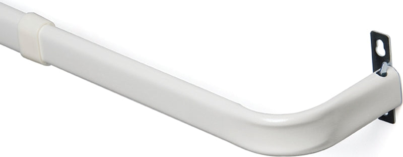 KENNEY Kenney KN510 Curtain Rod, 1 in Dia, 18 to 28 in L, Steel, White