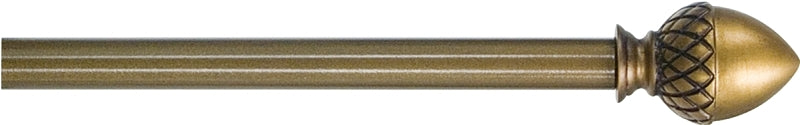 KENNY Kenney KN44100 Finial Rod, 1/2 in Dia, 28 to 48 in L, Plastic, Antique Brass PAINT KENNY   