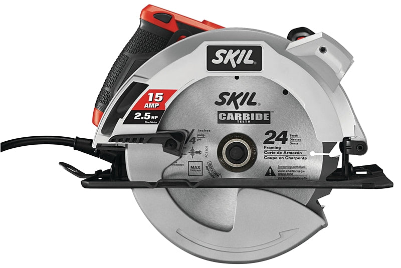 SKIL Skil 5280-01 Circular Saw, 15 A, 7-1/4 in Dia Blade, 5/8 in Arbor, 1.93 in at 45 deg, 2.43 in at 90 deg D Cutting