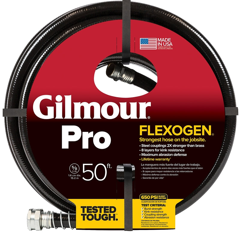GILMOUR MFG Gilmour 865801-1001 Garden Hose, 50 ft L, Black