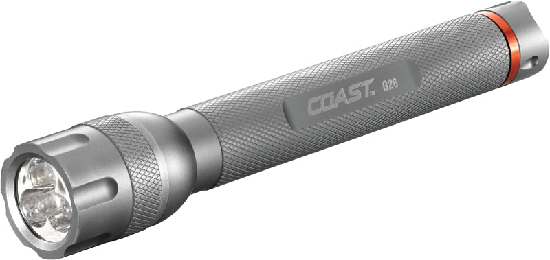 COAST Coast 19807 Flashlight, AA Battery, Alkaline Battery, LED Lamp, 120 Lumens, Utility Fixed Beam, 32 m Beam Distance ELECTRICAL COAST